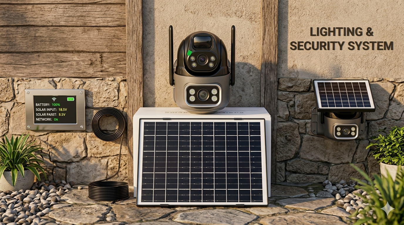 Solar powered CCTV camera system