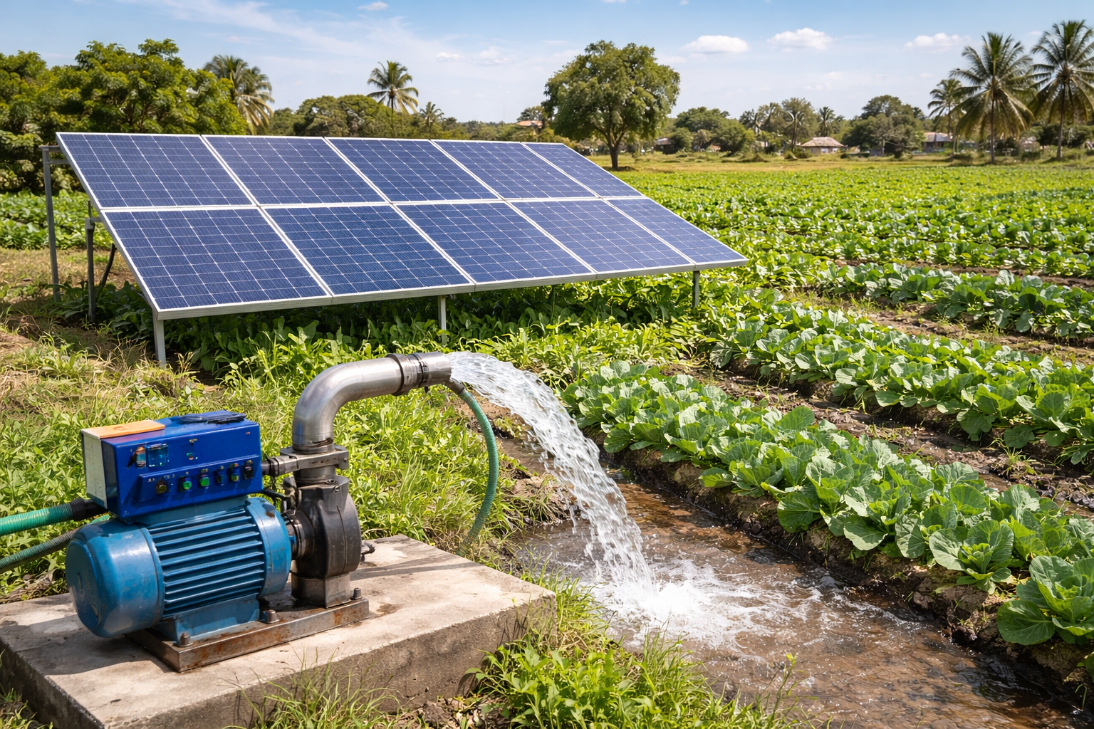 Solar water pumping for irrigation